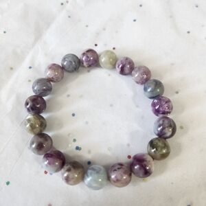 Stretchy Beaded Rainbow Lepidolite Bracelet
